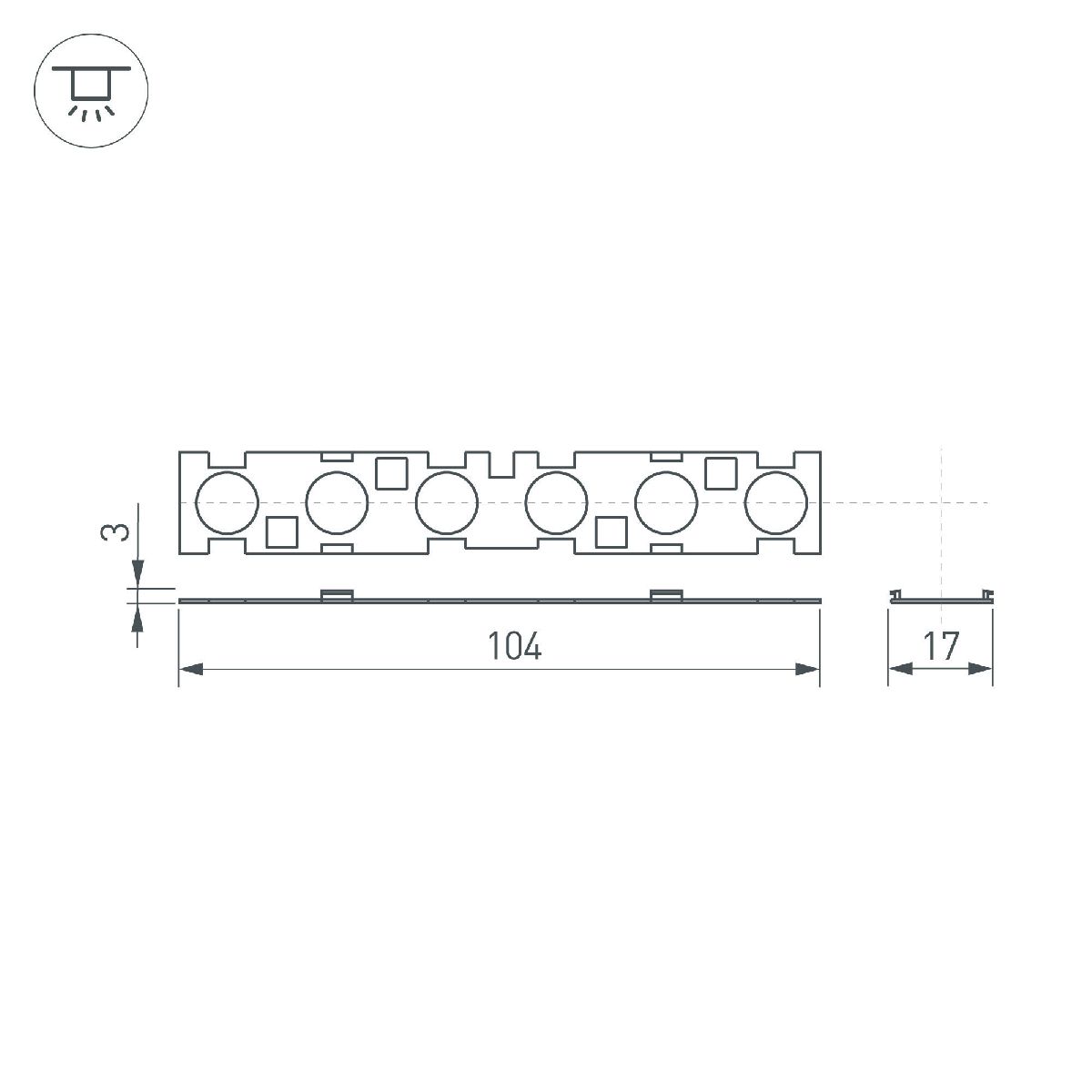 Экран линзованный SL-LINE-W20-30deg-540 041791