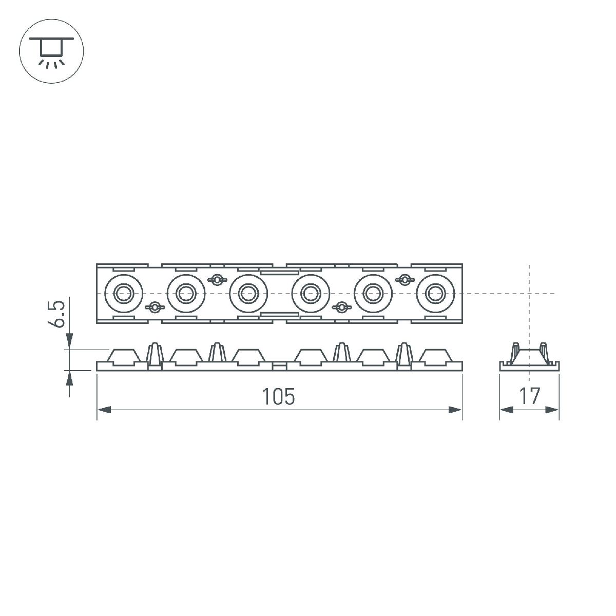 Экран линзованный SL-LINE-W20-55deg-540 041793