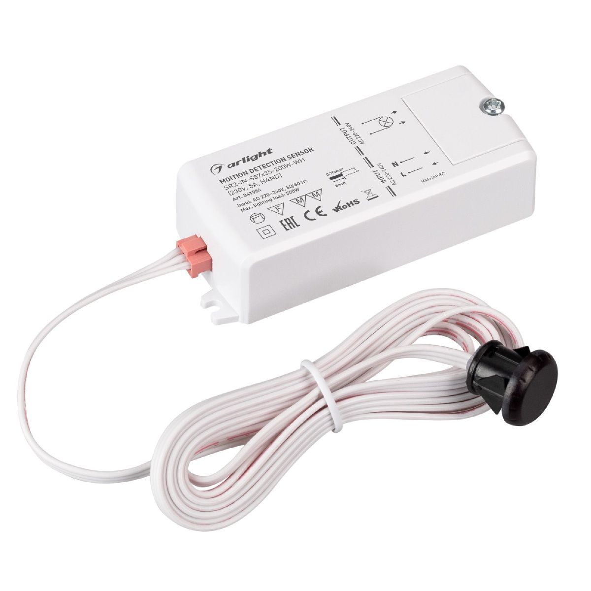 ИК-датчик SR2-IN-S87x35-200W-WH (230V, 5A, HAND) 041986