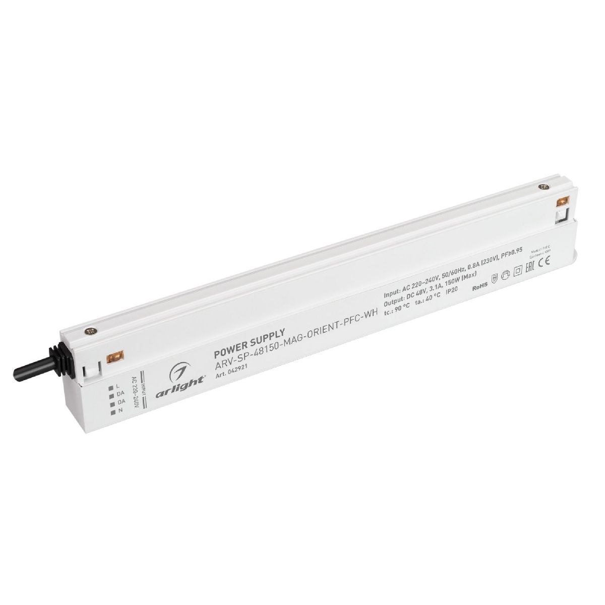 Блок питания ARV-SP-48150-MAG-ORIENT-PFC-WH (48V, 3.1A, 150W, IP20) 042921