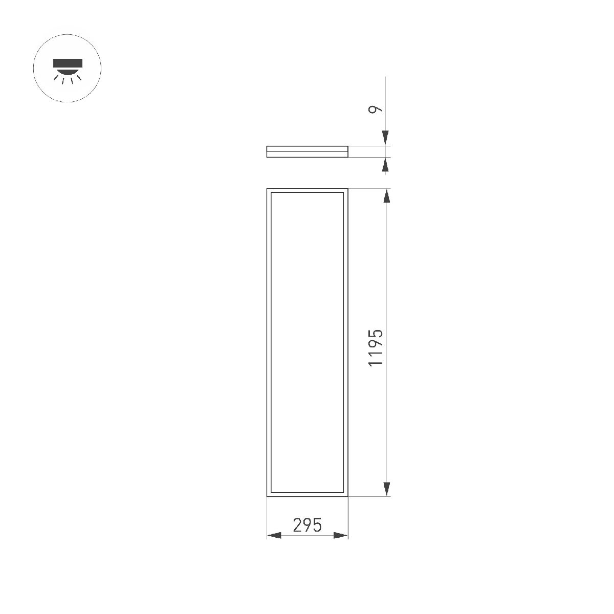 Светодиодная панель DL-INTENSO-S300x1200-40W Day4000 (WH, 120 deg, CRI90, 230V) 043582