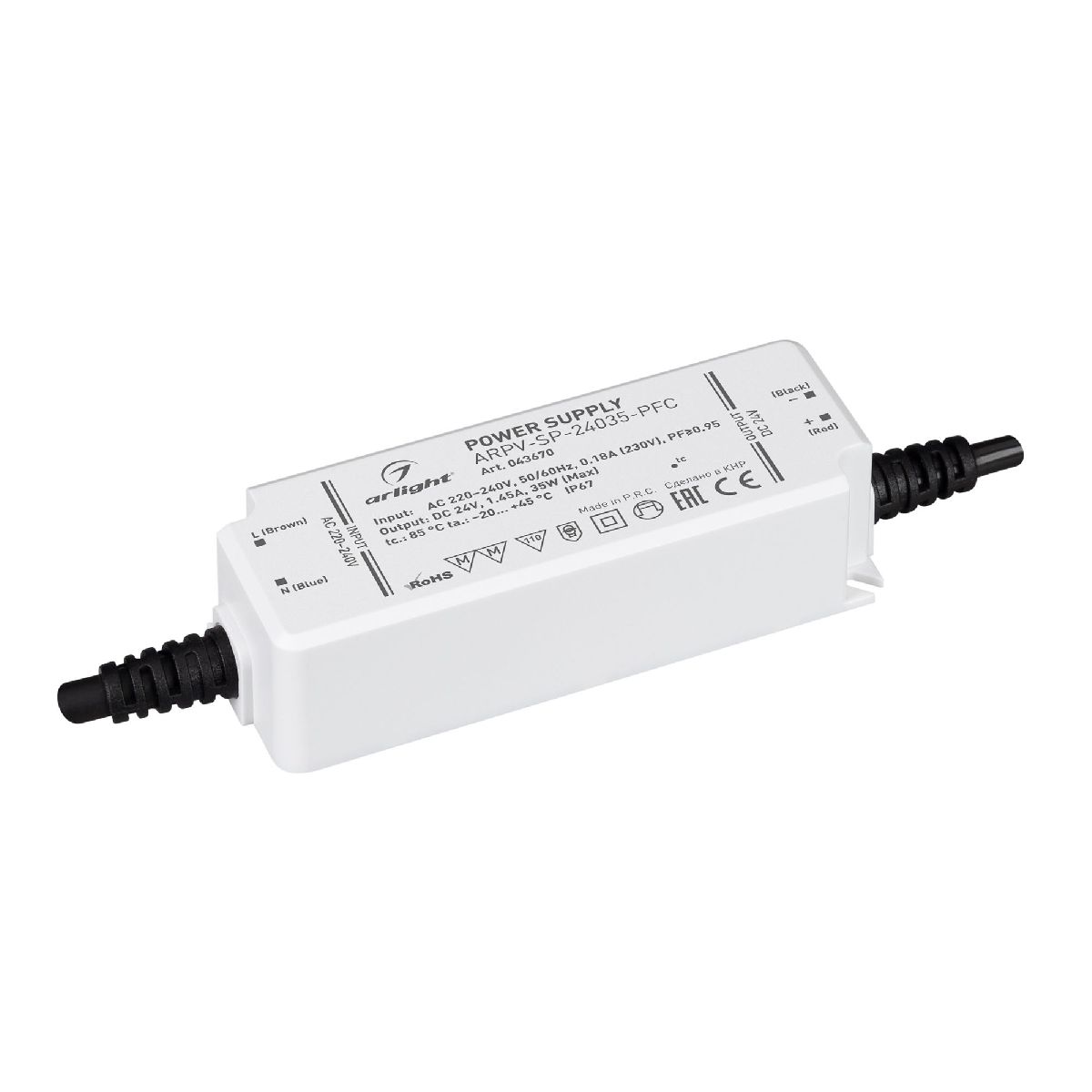 Блок питания ARPV-SP-24035-PFC (24V, 1.45A, 35W) 043670