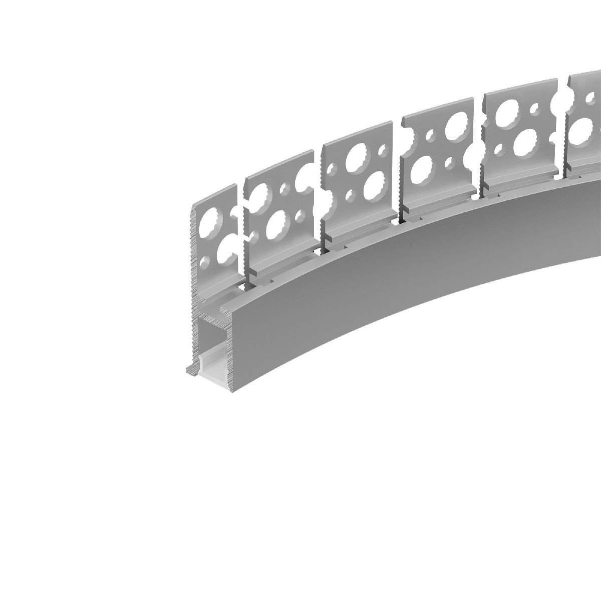 Алюминиевый профиль WALL-FANTOM-BENT-W10-SIDE-2000 ANOD 043694(1)