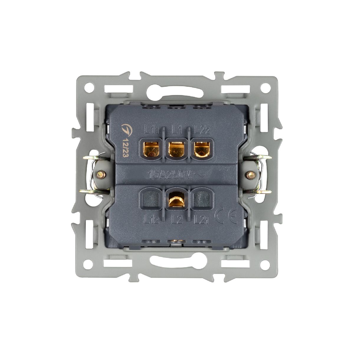 Механизм выключателя двухклавишный непроходной SWT-MK02-PL-WH (250V, 16A) 043724