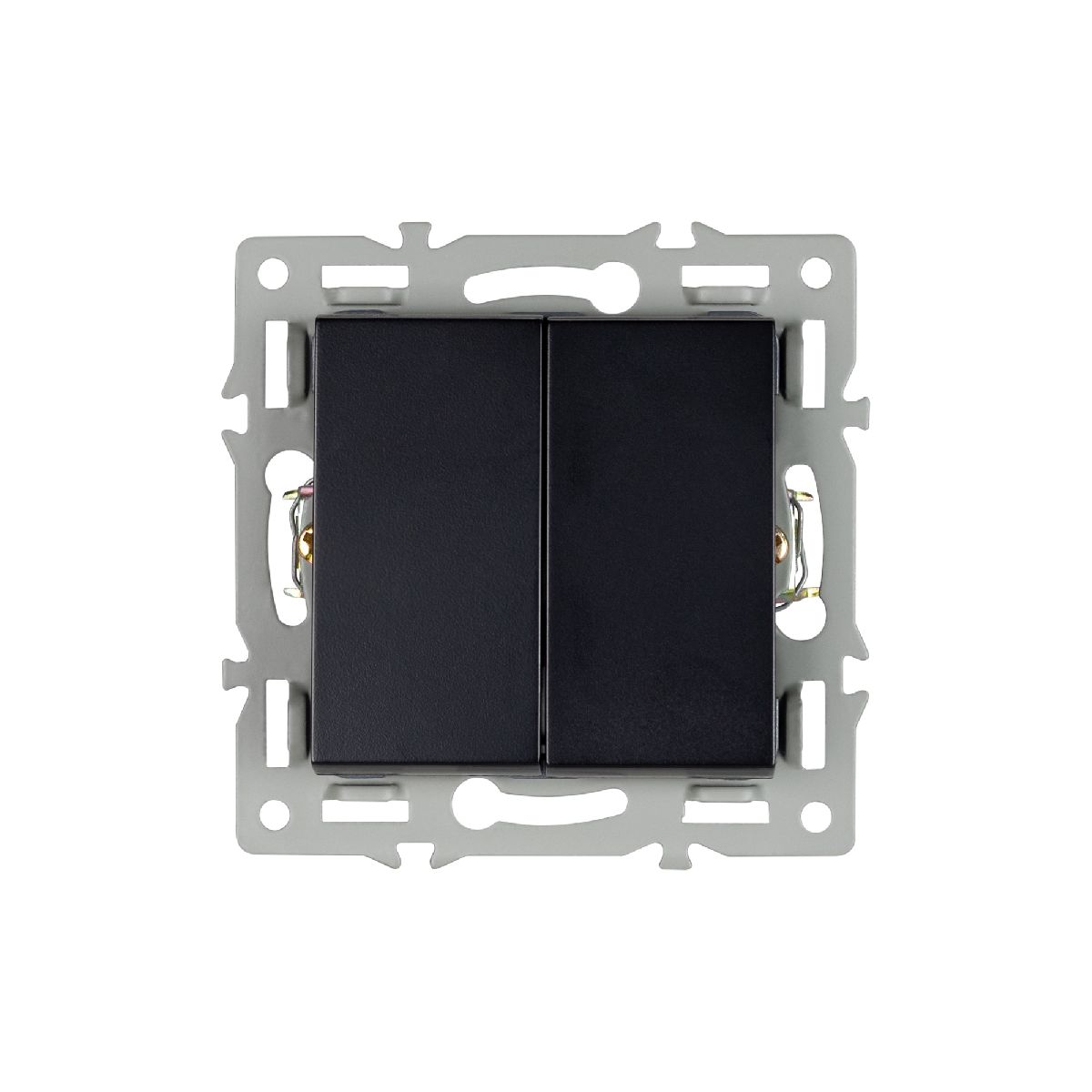 Механизм выключателя двухклавишный непроходной SWT-MK02-PL-BK (250V, 16A) 043725