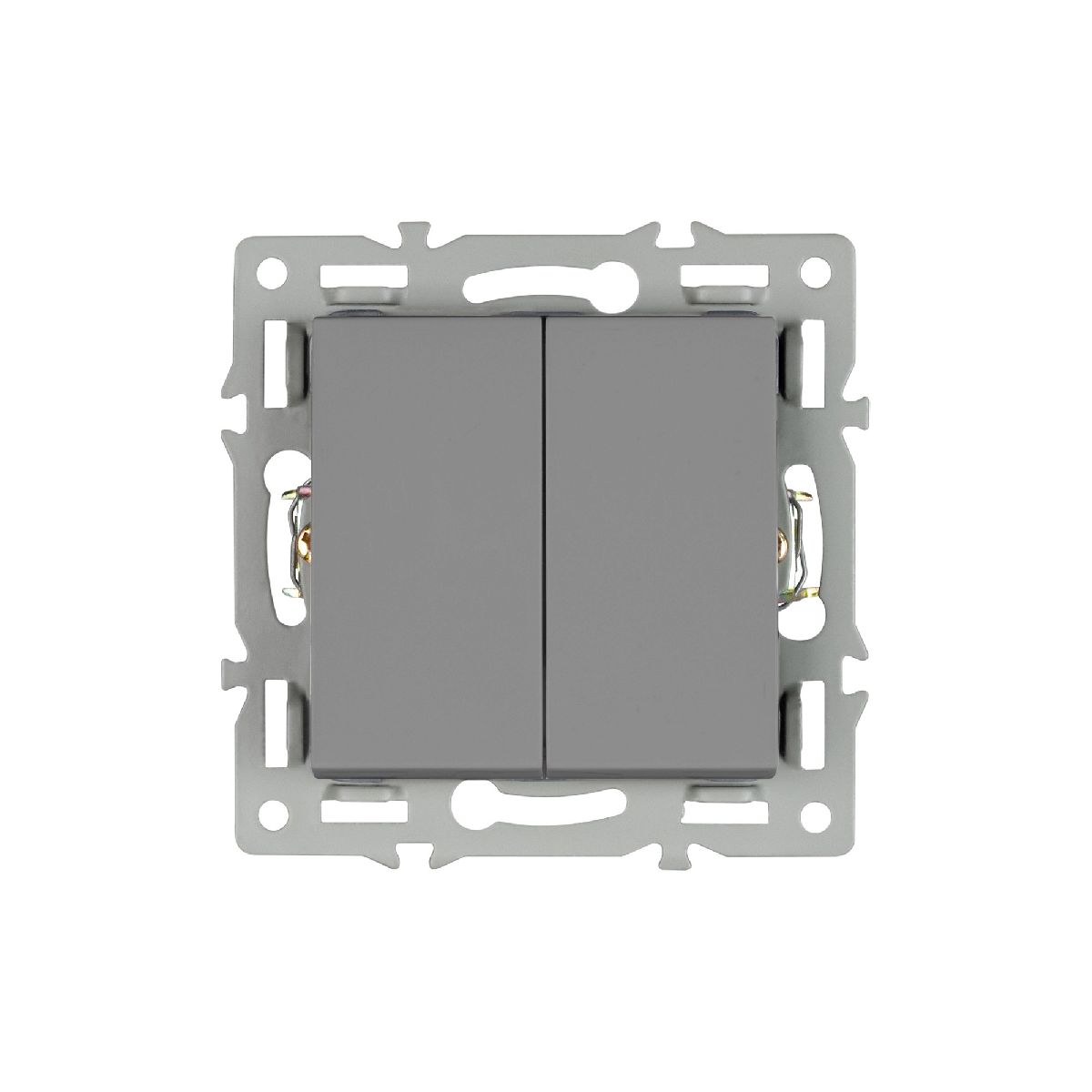 Механизм выключателя двухклавишный непроходной SWT-MK02-PL-GR (250V, 16A) 043726