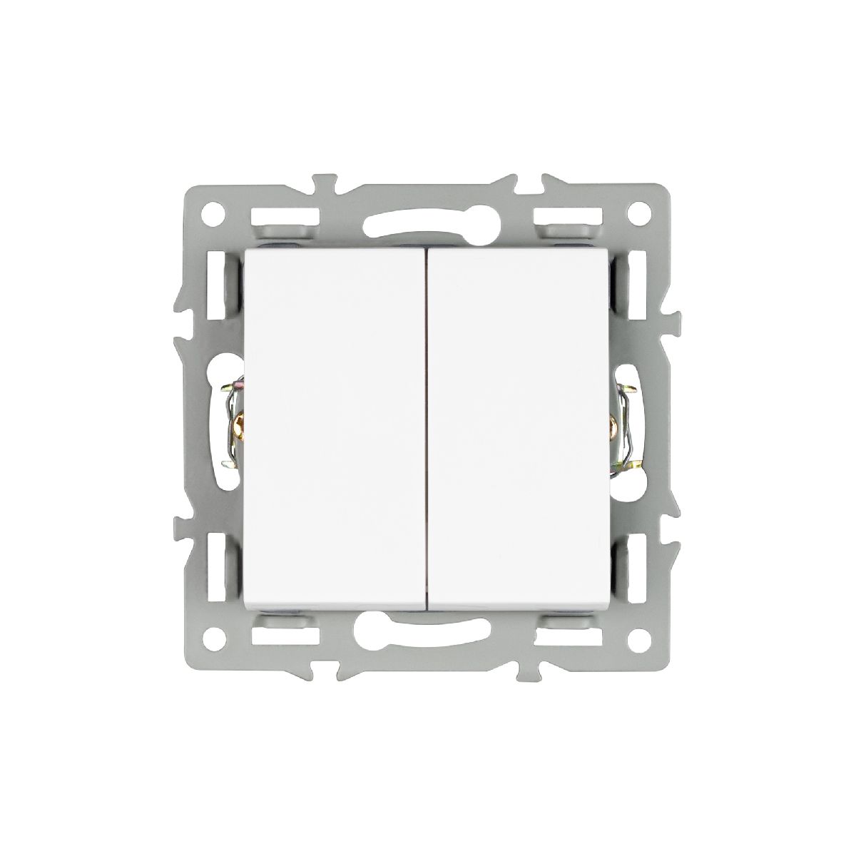 Механизм выключателя двухклавишный проходной SWT-MKP2-PL-WH (250V, 16A) 043727
