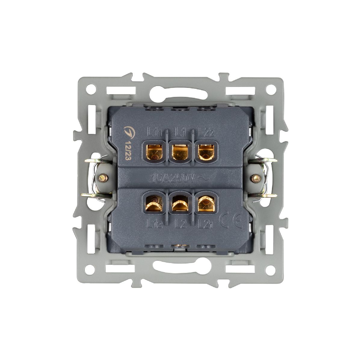 Механизм выключателя двухклавишный проходной SWT-MKP2-PL-WH (250V, 16A) 043727