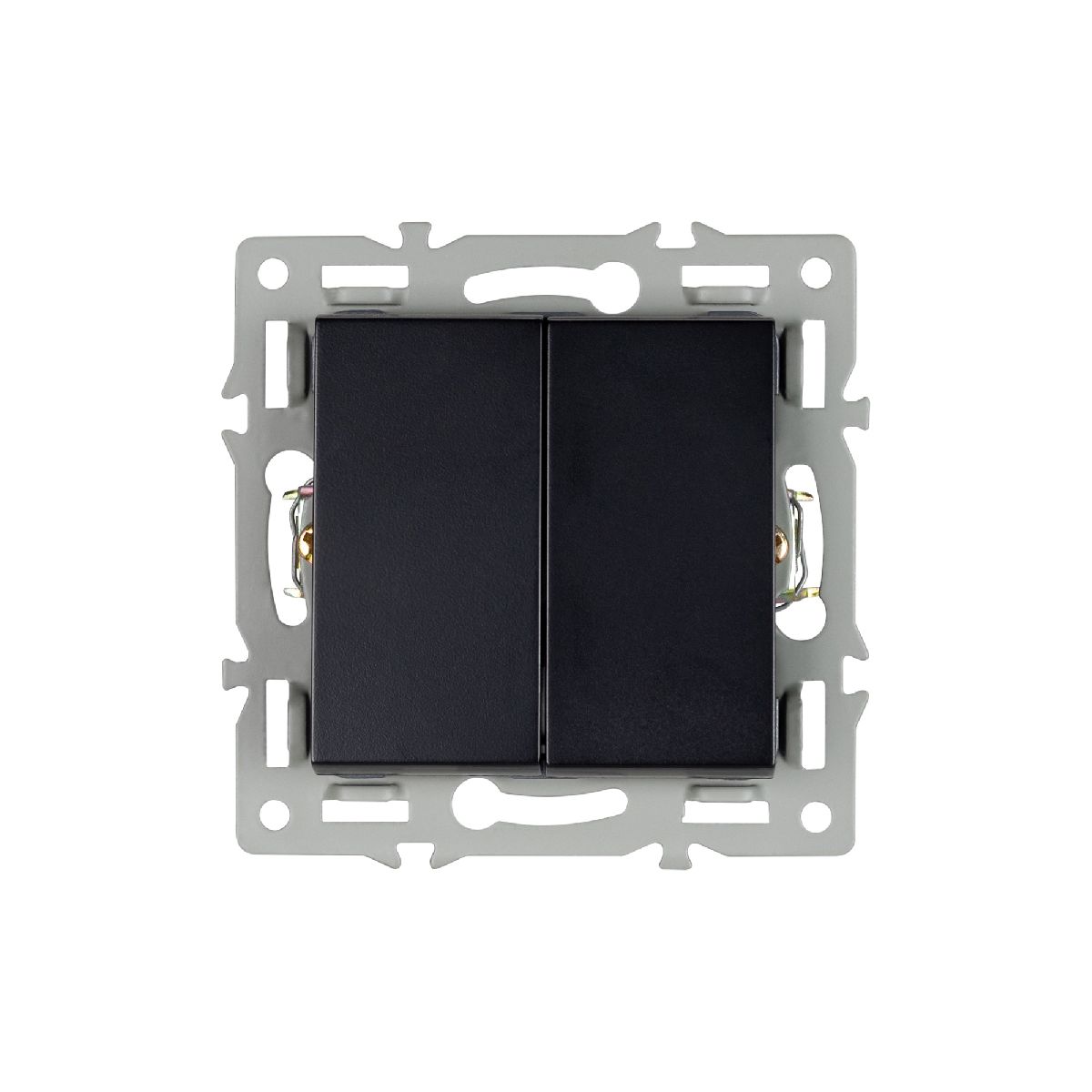 Механизм выключателя двухклавишный проходной SWT-MKP2-PL-BK (250V, 16A) 043728