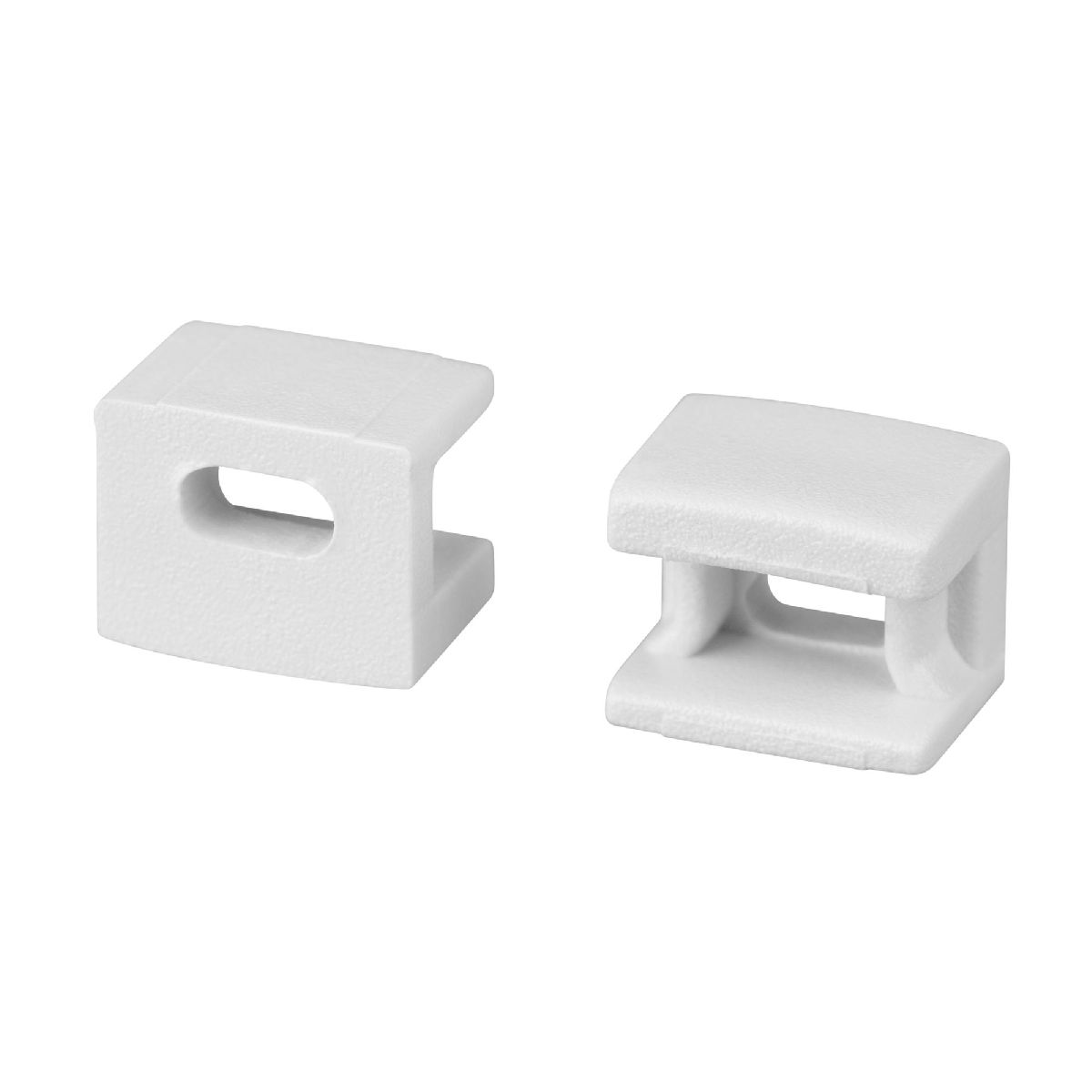 Заглушка PLINTUS-FANTOM-BENT WHITE с отверстием 043898