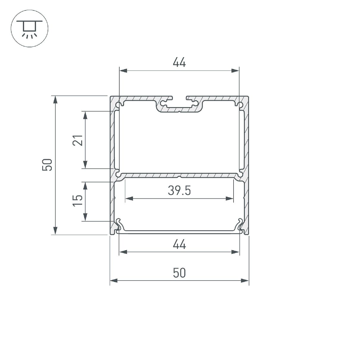 Алюминиевый профиль SL-LINE-5050-LW-3000 WHITE 043978