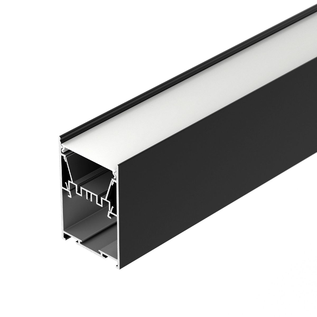 Алюминиевый профиль LINE-5075-HONEYCOMB-2000 BLACK 044874
