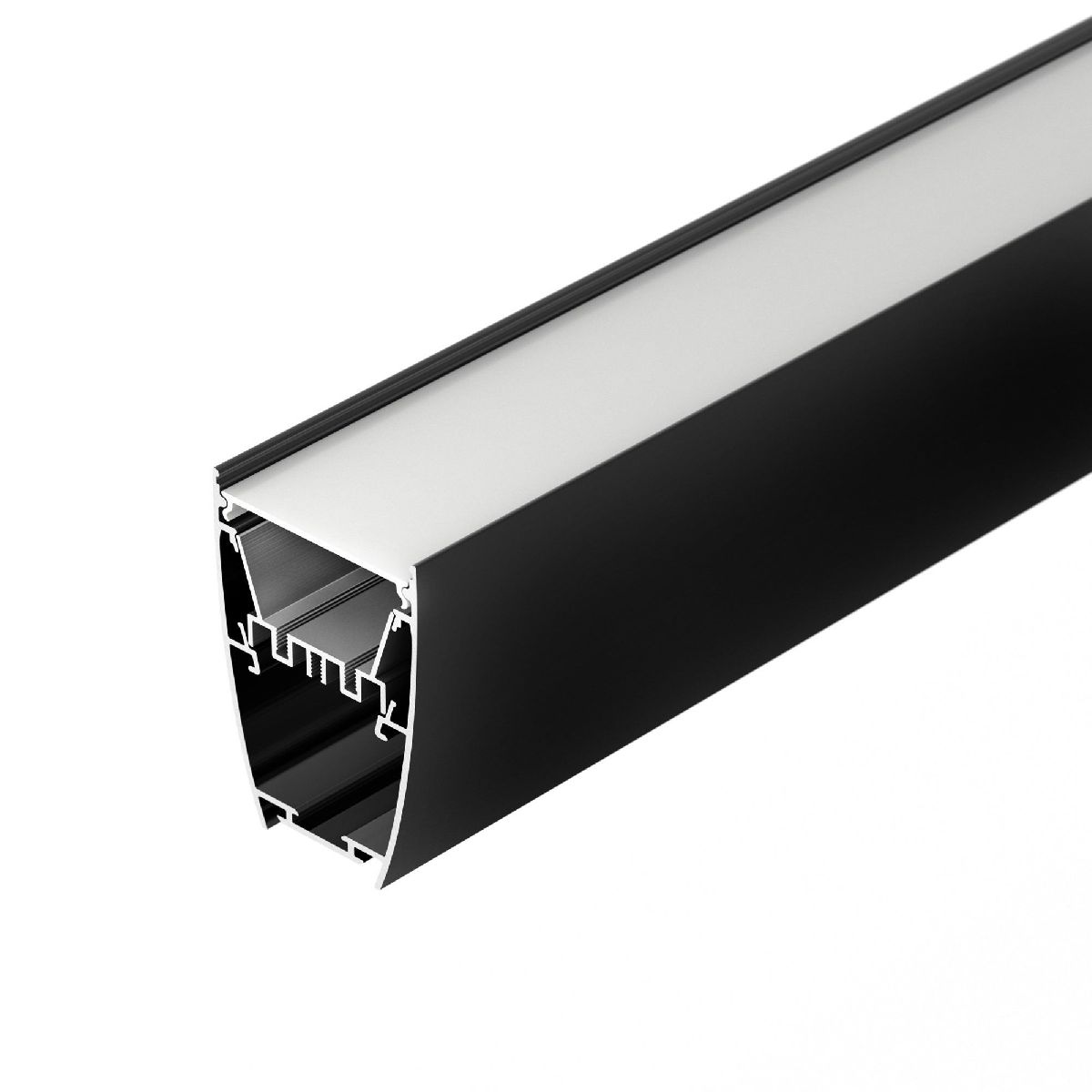 Алюминиевый профиль LINE-5075-U-HONEYCOMB-2000 BLACK 044885