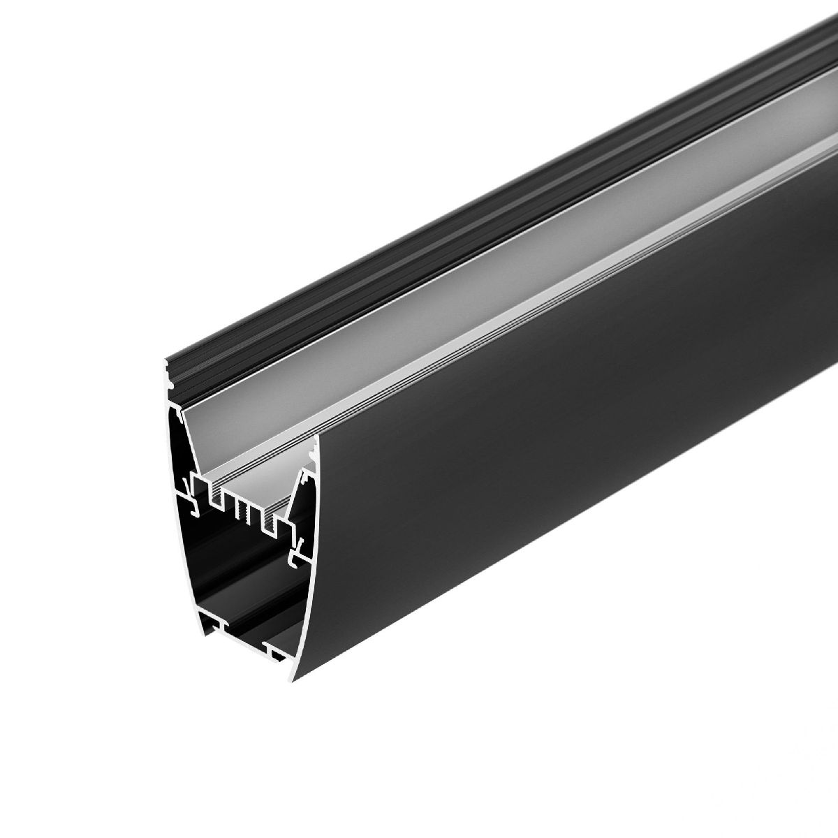 Алюминиевый профиль LINE-5075-U-HONEYCOMB-2000 BLACK 044885