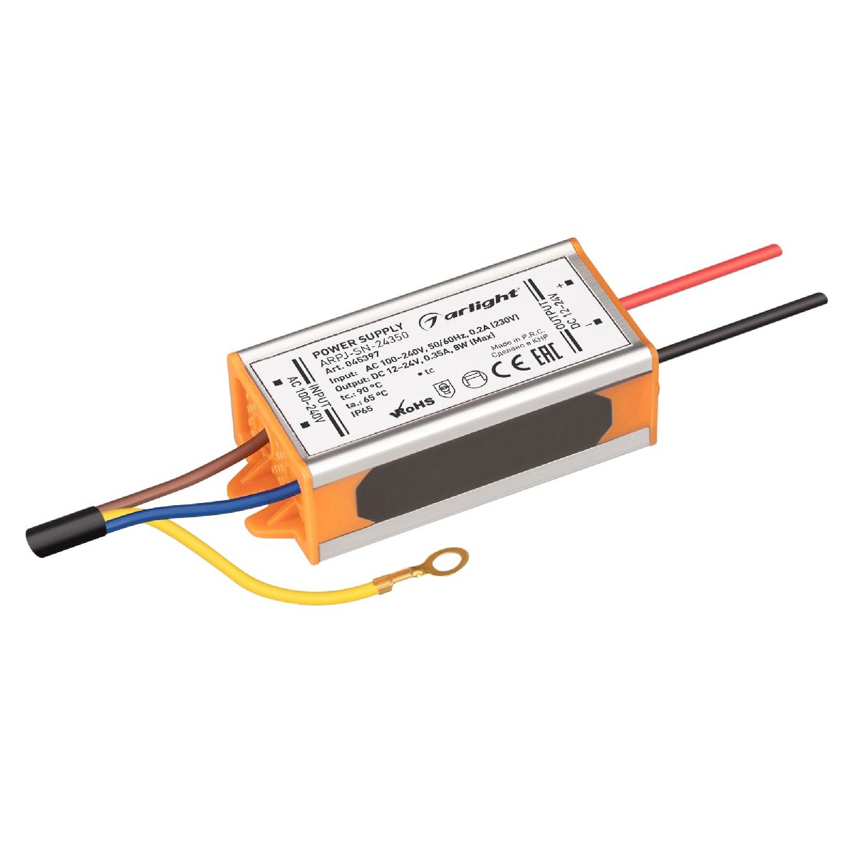 Блок питания ARPJ-SN-24350 (8W, 12-24V, 350mA, IP65) 045397