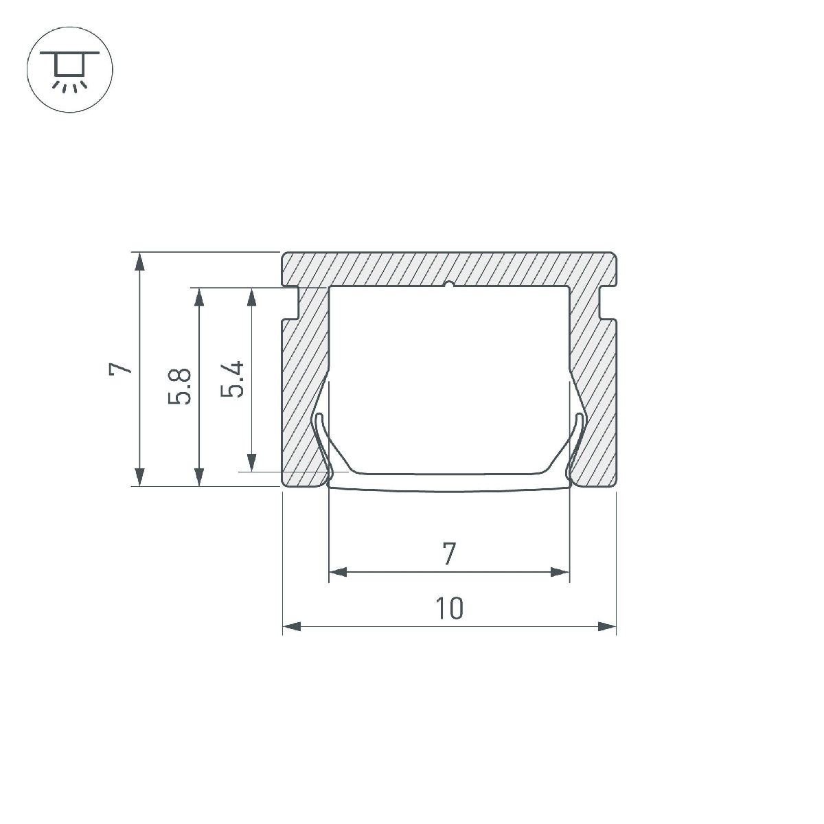 Алюминиевый профиль PIK-1007-3000 ANOD 045493