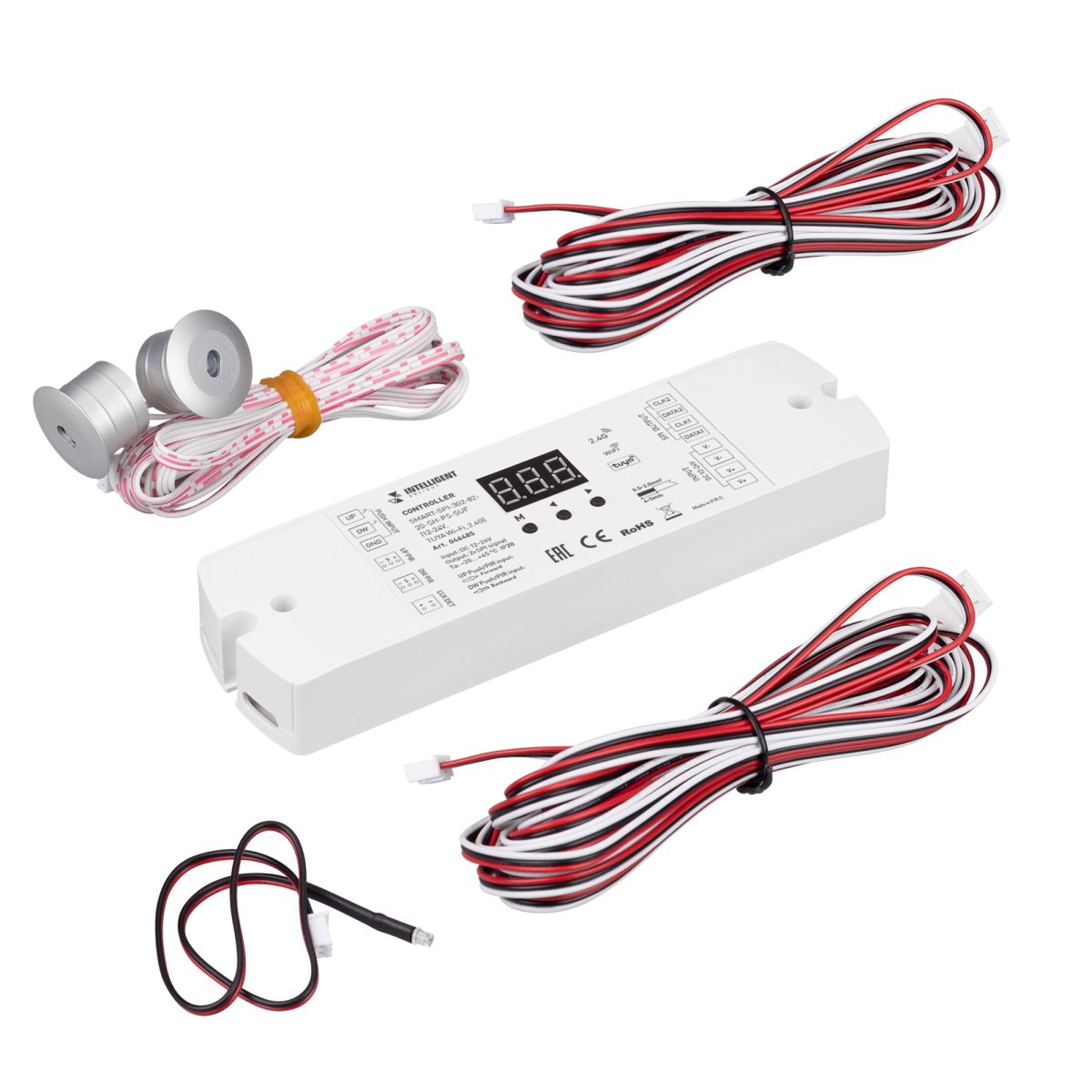 Контроллер лестничный SMART-SPI-302-82-2G-SH-PS-SUF (12-24V, TUYA Wi-Fi, 2.4G) (IARL, IP20 Пластик) 046485