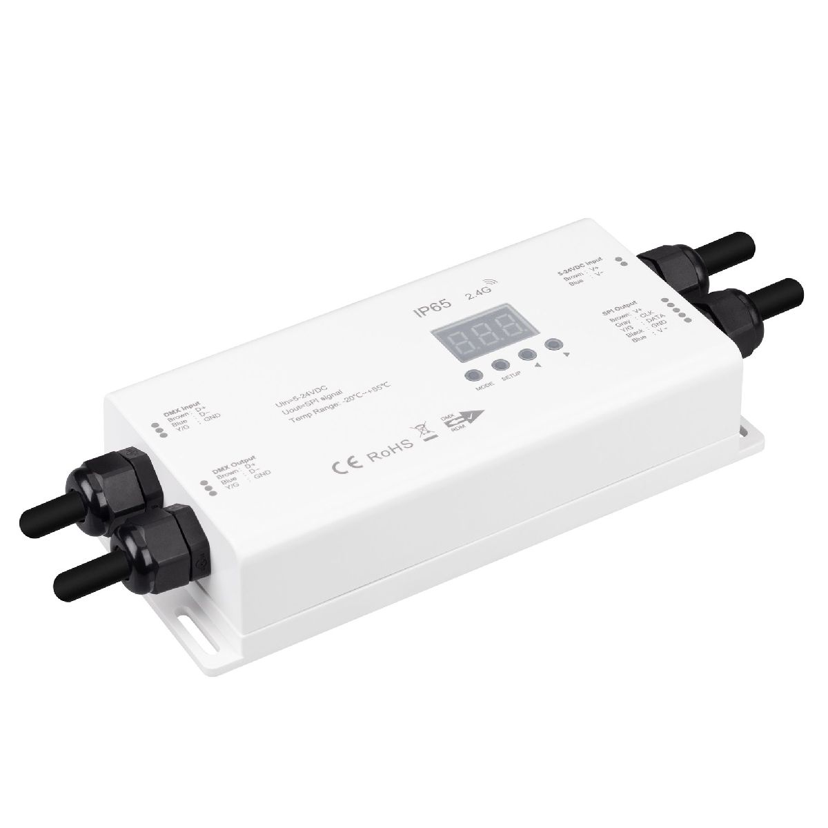 Конвертер SMART-SPI-301-82-RGBW-WP-SUF (5-24V, 900pix, DMX512, 2.4G) 046545