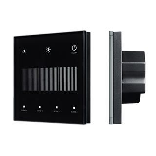 Сенсорная панель SMART-DALI-301-11-1G-4SC-DT6 Черная (230V, встраиваемая, 2.4G) (IARL, IP20 Пластик) 046560