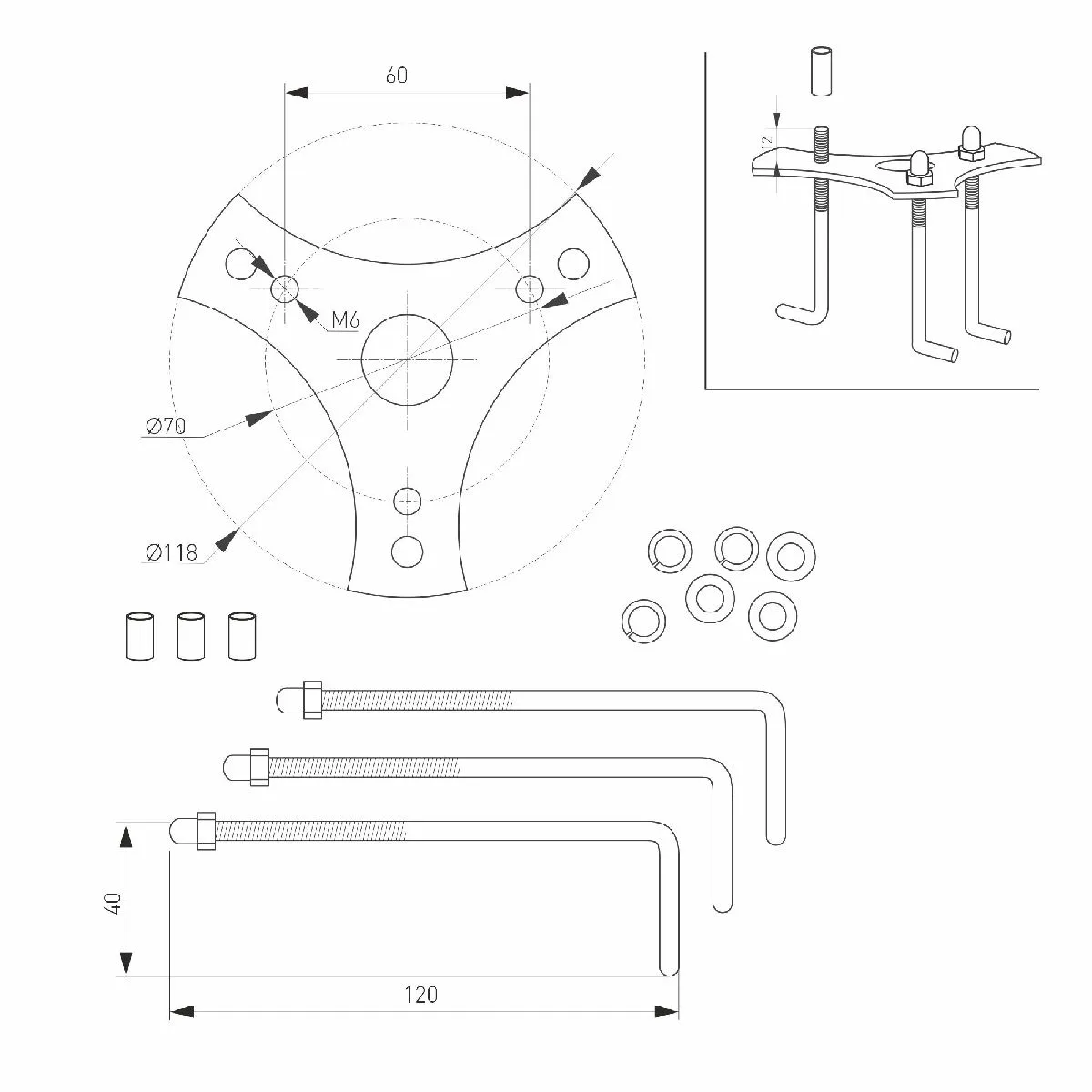Ландшафтный светильник LGD-STEM-BOLL-H900-10W Warm3000 (BK, 185 deg, 230V) 046613