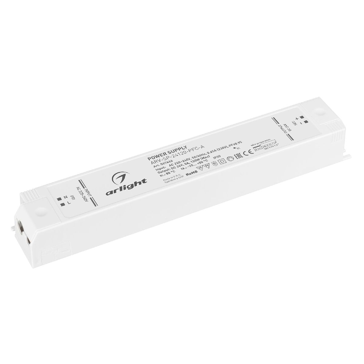 Блок питания ARV-SP-24120-PFC-A (24V, 5A, 120W) 047443