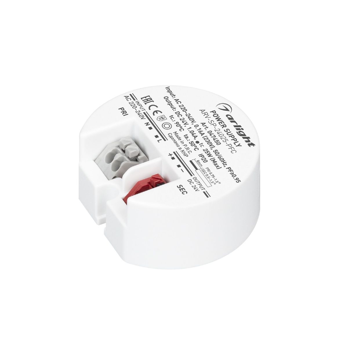 Блок питания ARV-SP-24025-PFC (24V, 1A, 25W) 047450