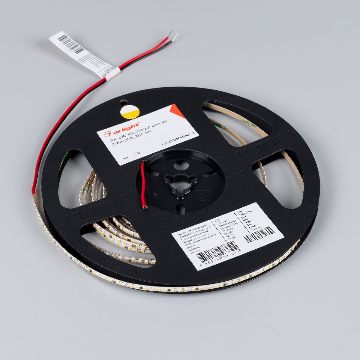 Светодиодная лента MICROLED-M240-4mm 24V Warm3500 (8 W/m, IP20, 2216, 5m) 047870