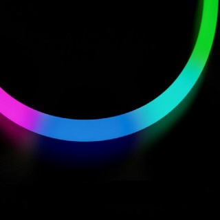 Светодиодная герметичная лента SPI-MOONLIGHT-TOP-G180-D40mm 12V RGB 360deg (21.6 W/m, IP65, 5m, wire x1) 048828