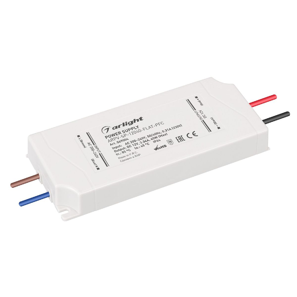Блок питания ARPV-SP-12040-FLAT-PFC (12V, 3.34A, 40W) 049004