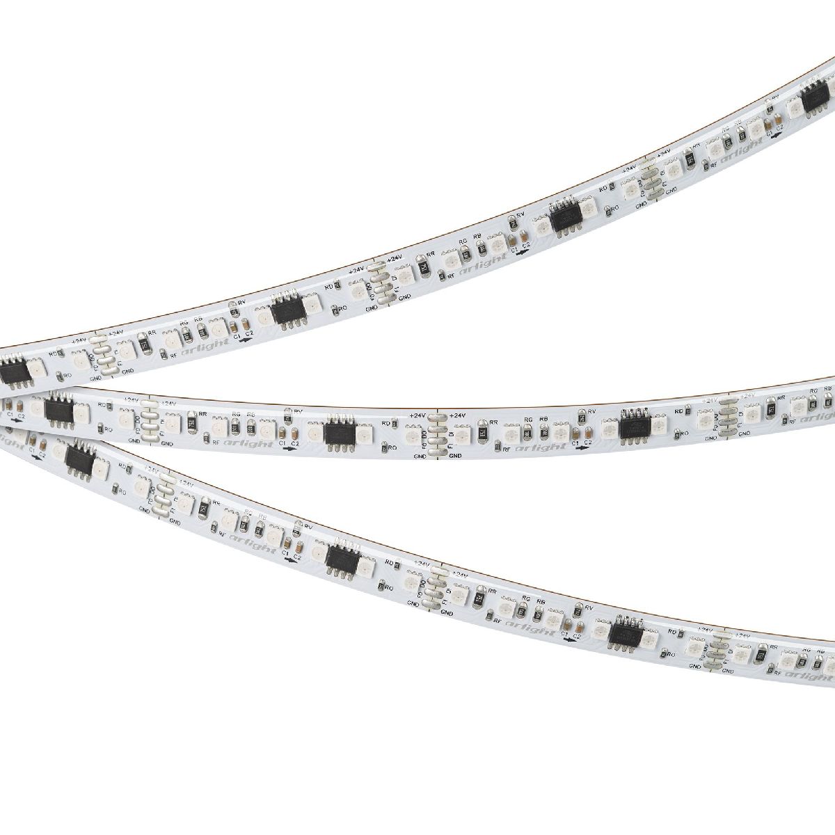 Светодиодная герметичная лента SPI-SE-A120-10mm 24V RGB-PX6-BPT (23 W/m, IP65, 2835, 5m) 049451
