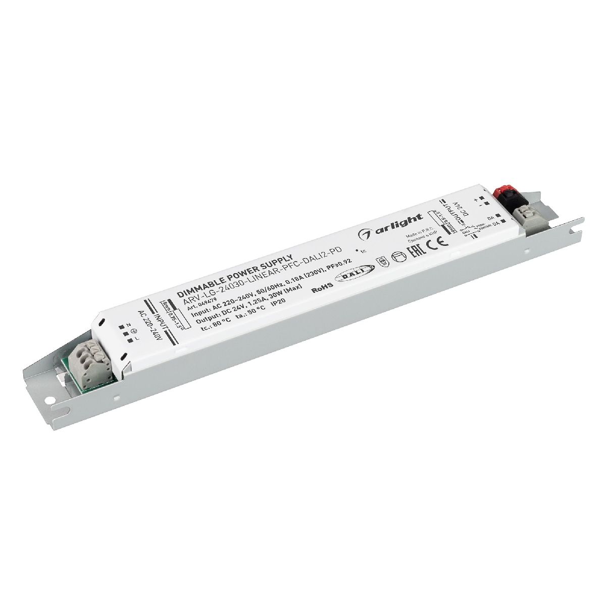 Блок питания ARV-LG-24030-LINEAR-PFC-DALI2-PD (24V, 1.25A, 30W) 049479