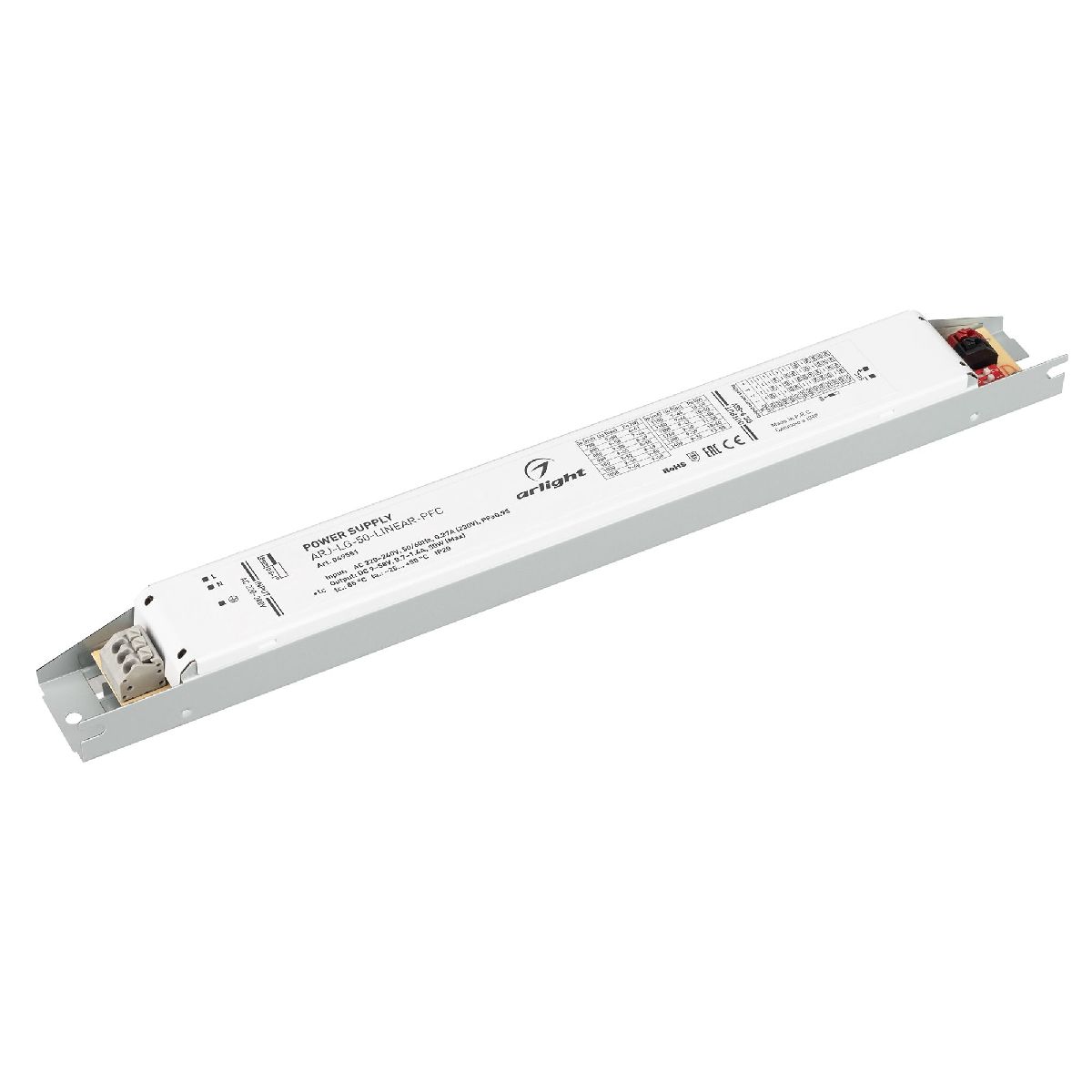 Блок питания ARJ-LG-50-LINEAR-PFC (50W, 9-58V, 0.7-1.4A) 049551