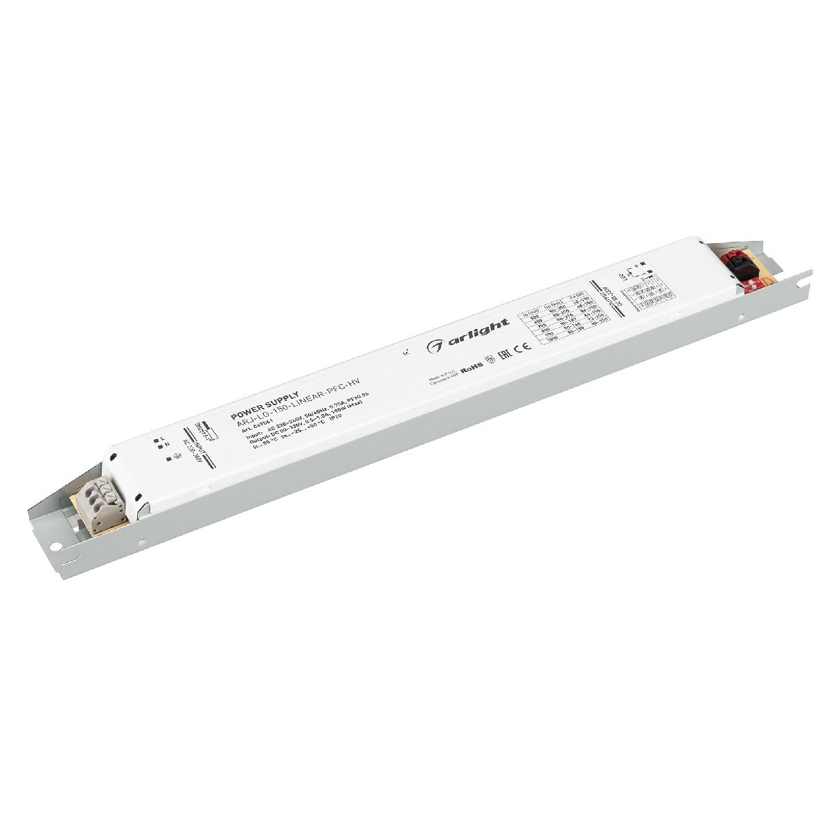 Блок питания ARJ-LG-150-LINEAR-PFC-HV (150W, 80-330V, 0.5-1.0A) 049561