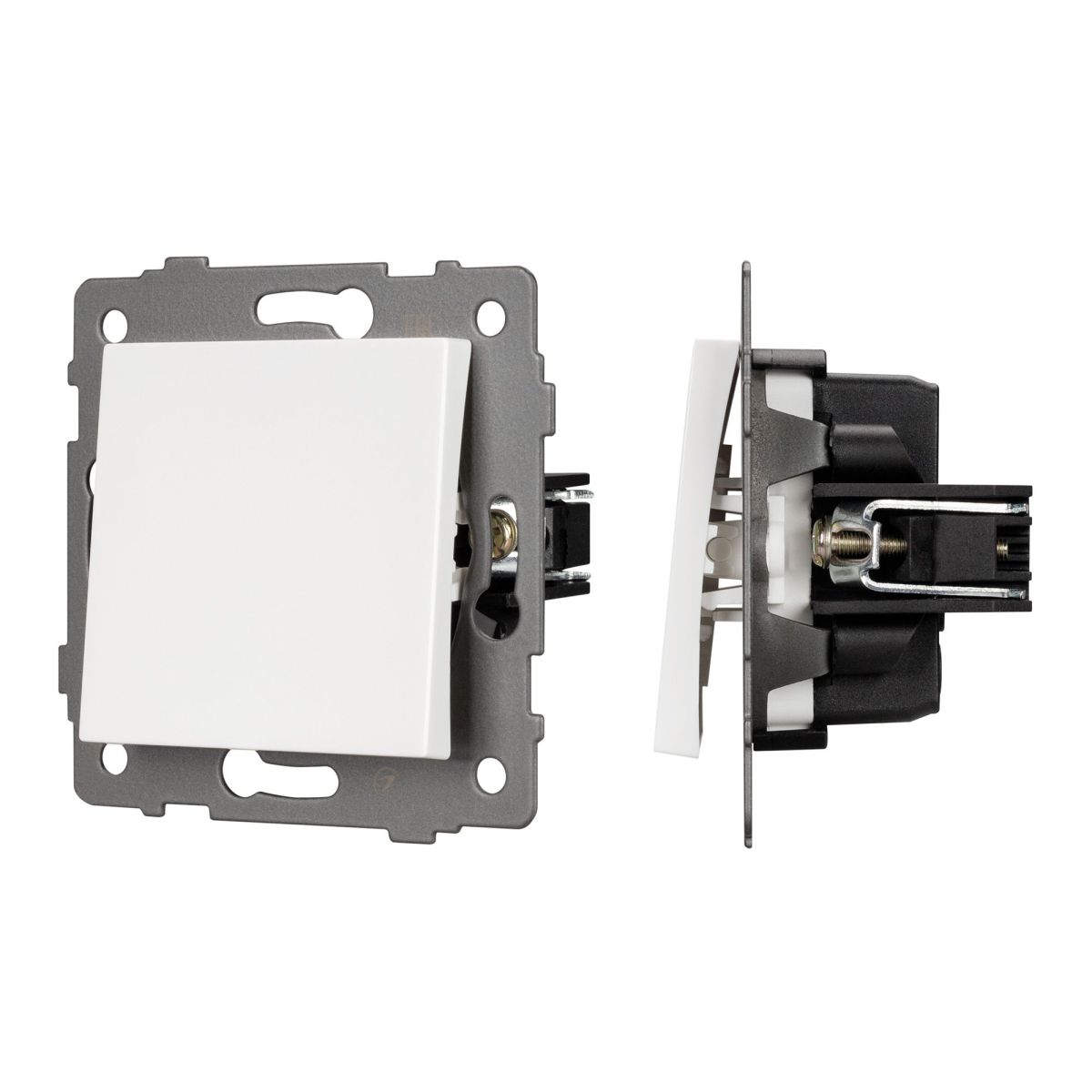 Механизм выключателя одноклавишный непроходной SWT-MK01-PL-WH-V (250V, 10A) 049867