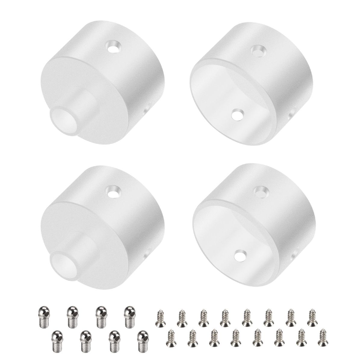 Заглушка WPH-FLEX-D22-360deg WHITE ALU с отверстием 049941
