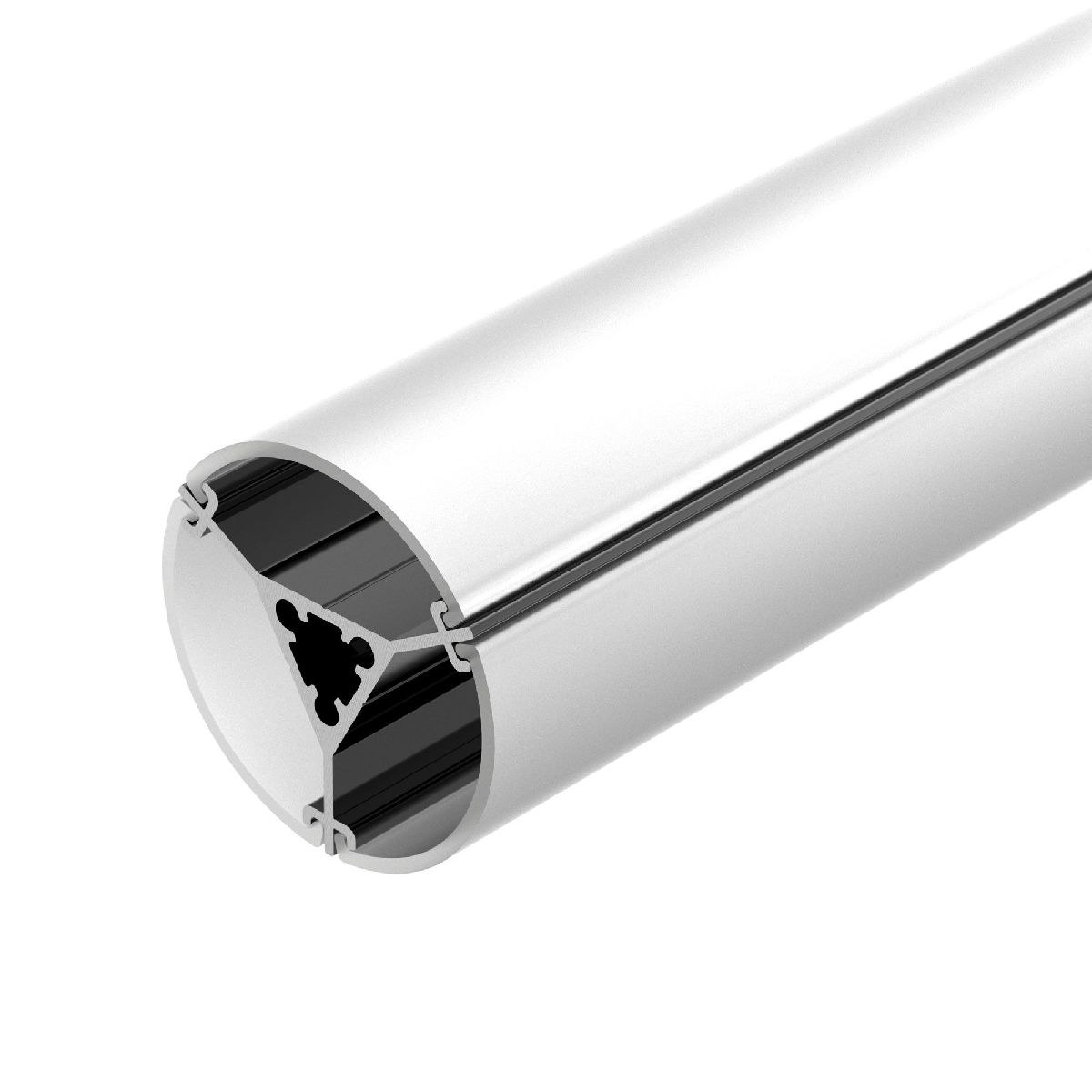 Алюминиевый профиль ROUND-D36-360-2500 ANOD BLACK 050250