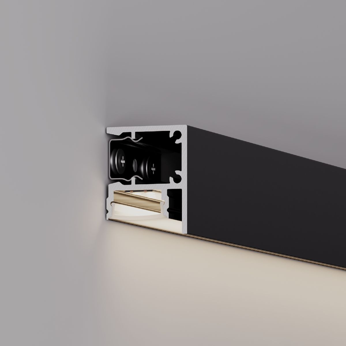Алюминиевый профиль WALL-2228-2000 ANOD BLACK 050488