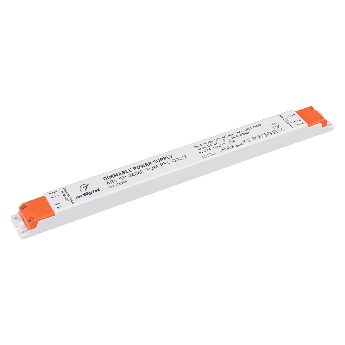 Блок питания ARV-SP-24060-SLIM-PFC-DALI2 (24V, 2.5A, 60W) 050558