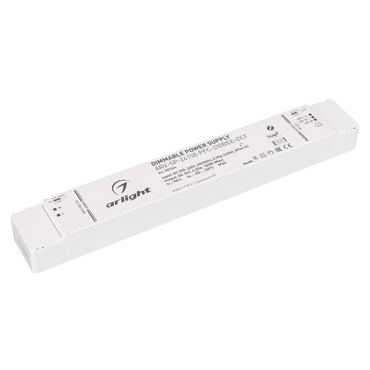 Блок питания ARV-SP-24150-PFC-ZIGBEE-CCT (24V, 6.25A, 150W) 051064