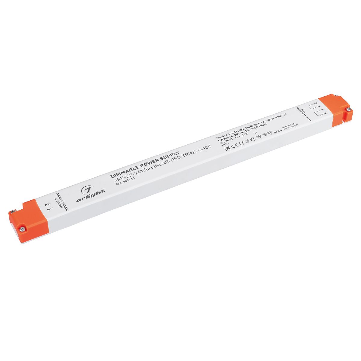 Блок питания ARV-SP-24150-LINEAR-PFC-TRIAC-0-10V (24V, 6.25A, 150W) 052113
