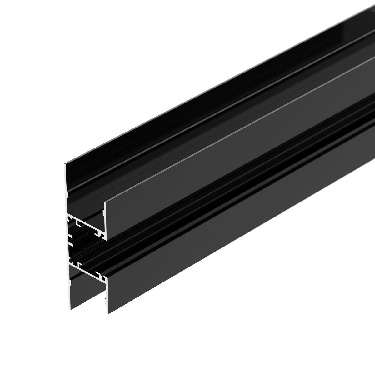 Алюминиевый профиль WALL-2575-DUAL-2000 ANOD BLACK 052332