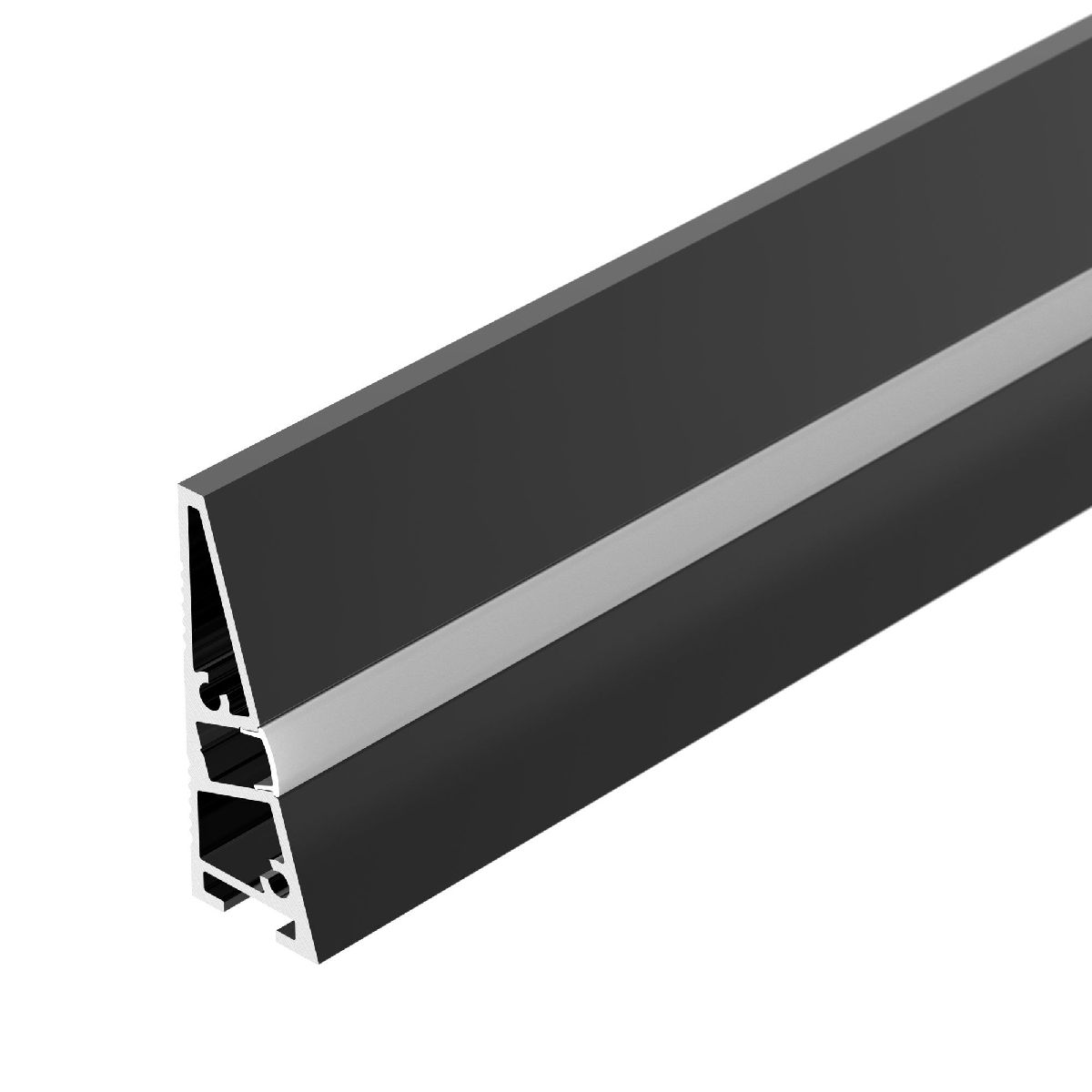 Алюминиевый профиль PLINTUS-H40-2000 BLACK 052398