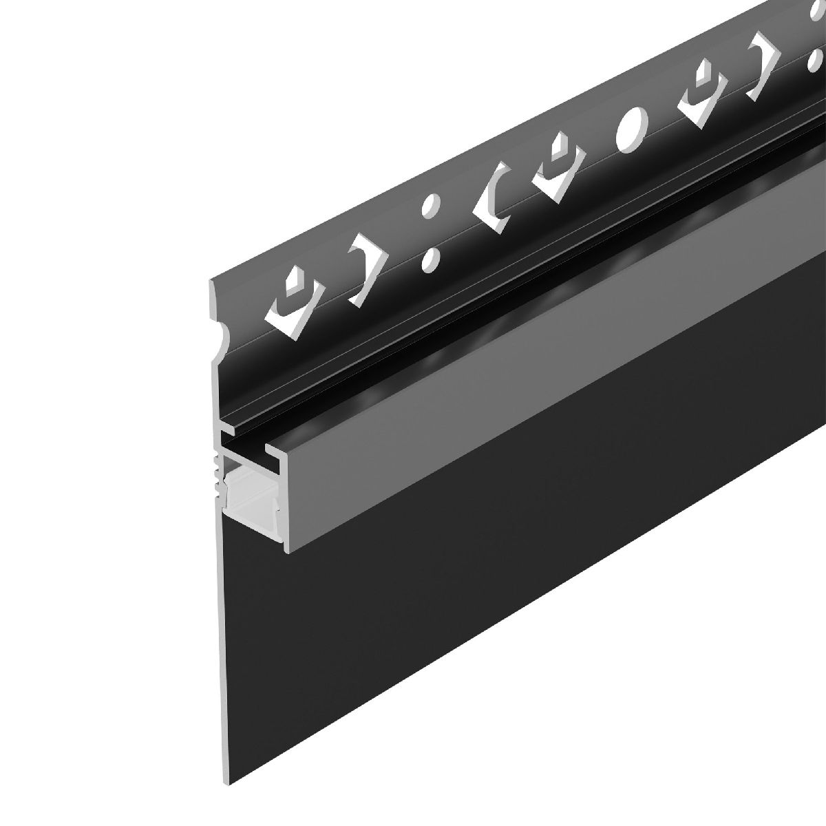 Алюминиевый профиль ARH-PLINTUS-50-FANTOM-3000 BLACK 052699