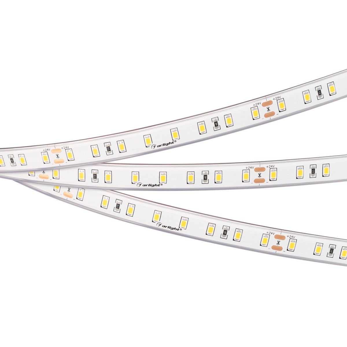 Светодиодная герметичная лента RTW-PS-A80-12mm 24V Warm2400 (4.8 W/m, IP67, TWP100, 5m) 053506