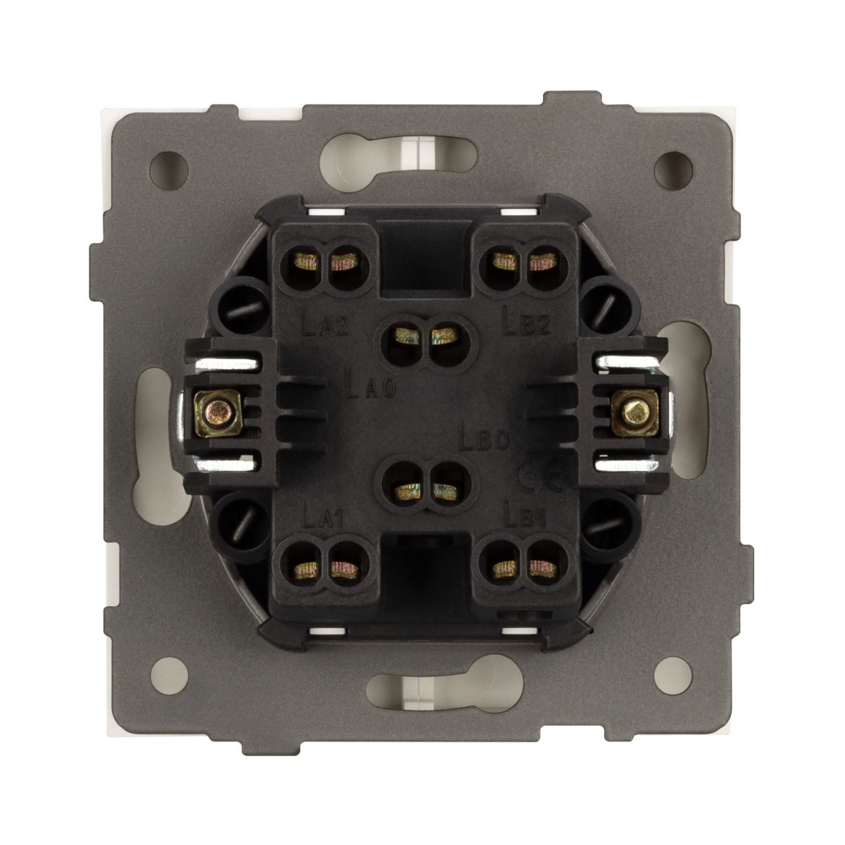 Механизм выключателя двухклавишный проходной SWT-TENDO-MKP2-PL-WH (230V, 10A) 054066