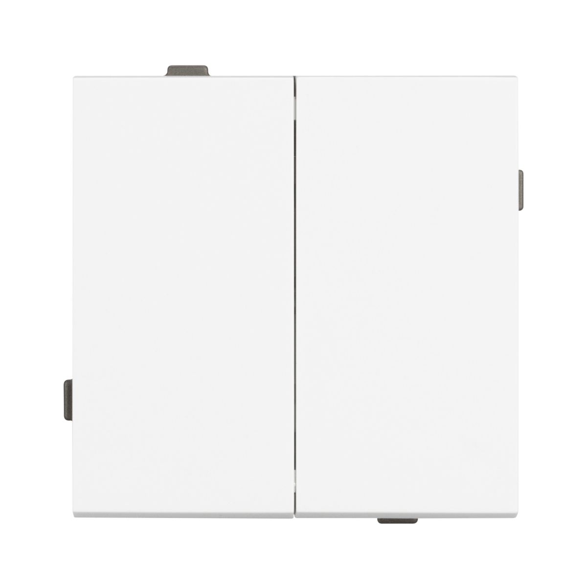 Механизм выключателя двухклавишный проходной SWT-TENDO-MKP2-PL-WH (230V, 10A) 054066