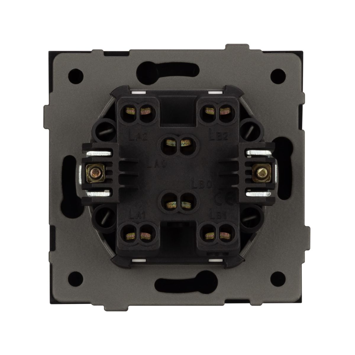 Механизм выключателя двухклавишный проходной SWT-TENDO-MKP2-PL-GR (230V, 10A) 054068