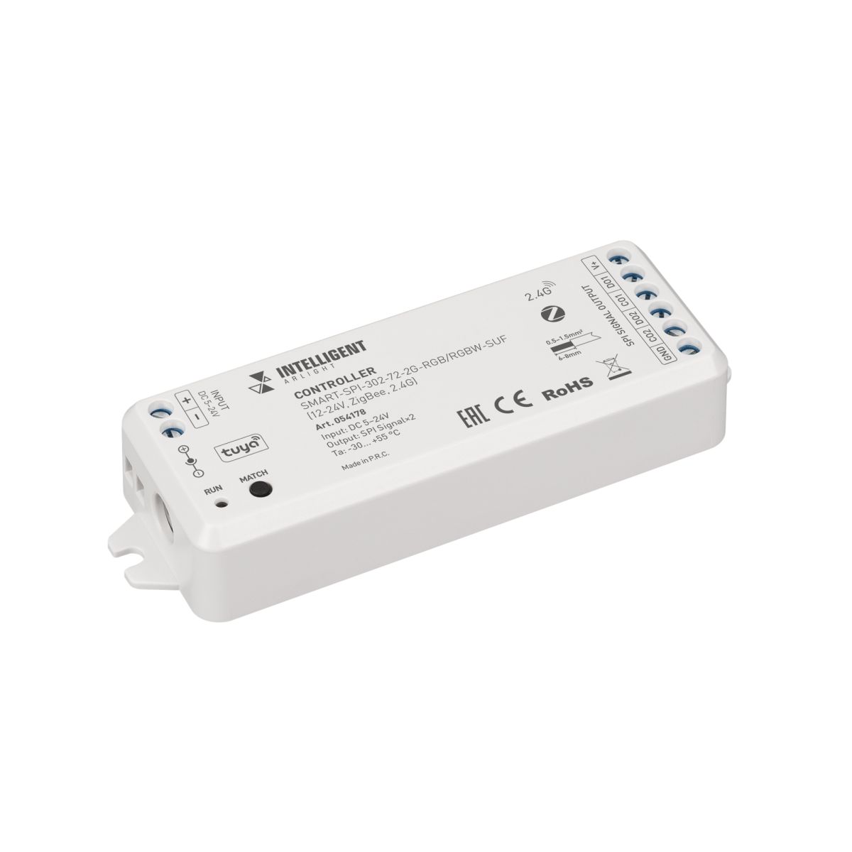 Контроллер SMART-SPI-302-72-2G-RGB/RGBW-SUF (12-24V, ZigBee, 2.4G) (IARL, IP20 Пластик) 054178