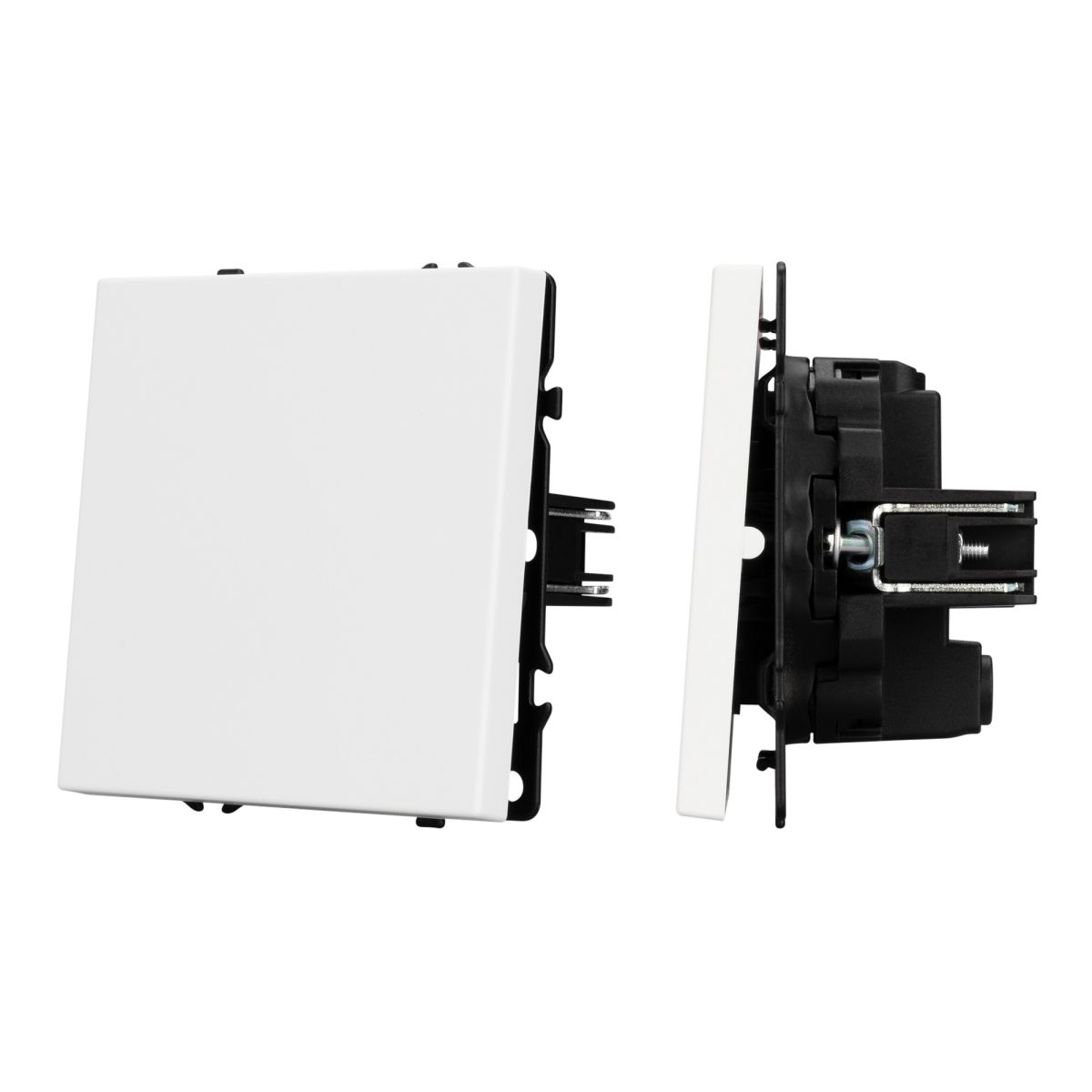 Выключатель перекрёстный 1 кл софт-тач белый кварц SWT-MKX1-SFPL-WH (250V, 10A) 054234(1)
