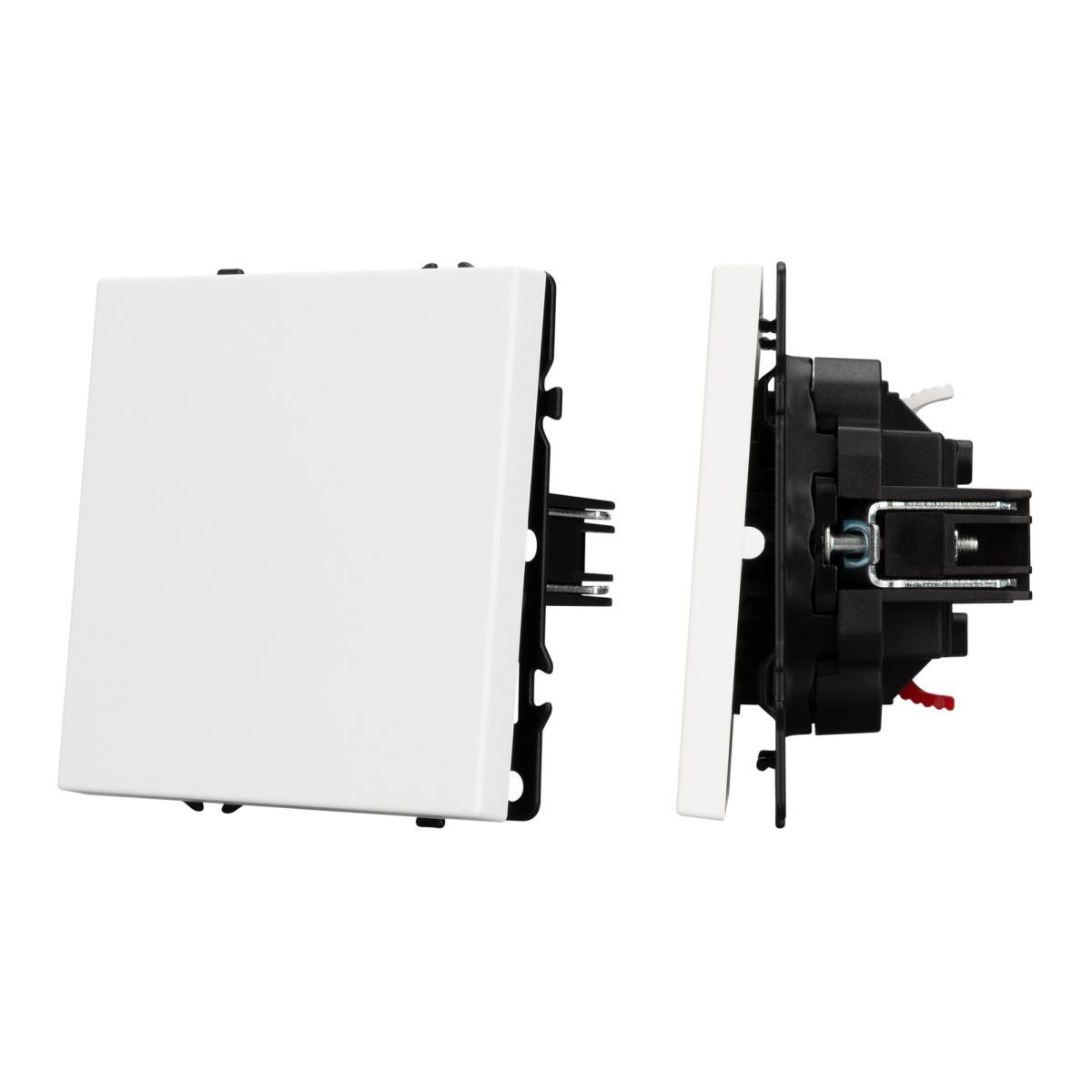 Выключатель звонковый 1 кл софт-тач белый кварц SWT-MKR1-SFPL-WH (250V, 10A) 054237(2)
